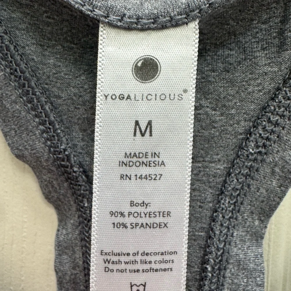 Yogalicious Heather Gray Racerback Tank - Picture 3 of 4
